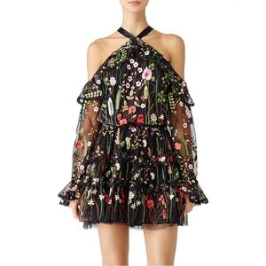 Alexis black floral Adeline dress size L
